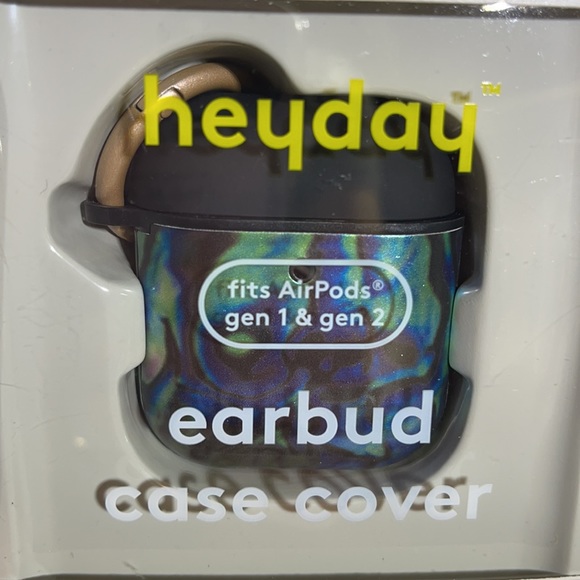 Heyday AirPod Gen 1 & Gen 2 Green & Blue Marble Hardshell Case - Picture 3 of 5
